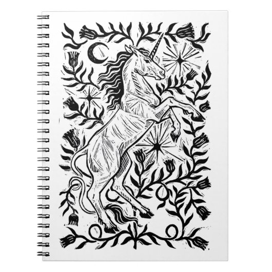 Unicorn Lore Notebook - Fantasy Unicorn Journal Notizblock (Vorderseite)