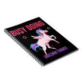 Unicorn Lover beschäftigt Doing Unicorn Dinge Rain Notizblock (Rechte Seite)