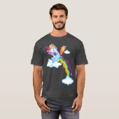 Unicorn Lover Geschenk Funny Rainbow Kackend Unico T-Shirt (Vorne ganz)