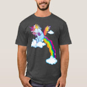 Unicorn Lover Geschenk Funny Rainbow Kackend Unico T-Shirt (Vorderseite)