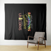 Unicorn Lover Gift Ideal Rainbows Glitzer Unicorn Wandteppich (Beispiel (Horizontal))