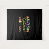 Unicorn Lover Gift Ideal Rainbows Glitzer Unicorn Wandteppich (Vorderseite (Horizontal))