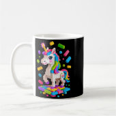 Unicorn Lover Master Builder Gebäude Bricks Block Kaffeetasse (Links)