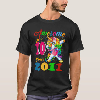 Unicorn Lover Phantastisch seit 2011 10 Jahre alt  T-Shirt