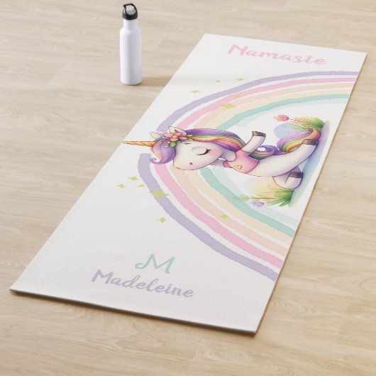 Unicorn Lovers Namaste Yoga Fun Niedlicher Name Mo Yogamatte (Beispiel)