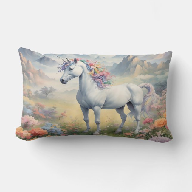 Unicorn Lumbar Kissen (Vorderseite)