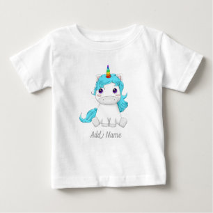 Unicorn lustig u. personalisierter Unicorn magisch Baby T-shirt