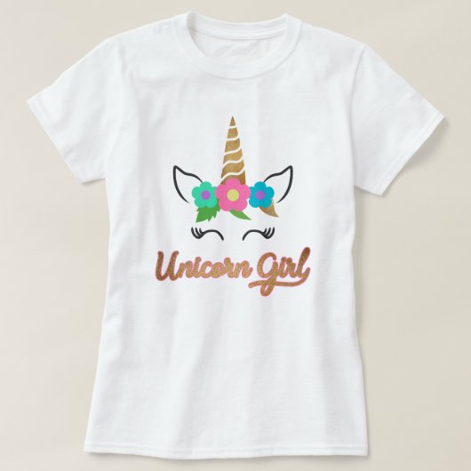 Unicorn-Mädchen-T - Shirt/Unicorn-T - Shirt (Design vorne)