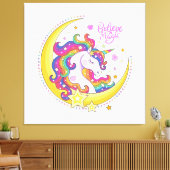 Unicorn Magic Canvas Print Leinwanddruck (Insitu (Wohnzimmer))