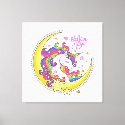 Unicorn Magic Canvas Print Leinwanddruck (Vorderseite)