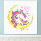 Unicorn Magic Canvas Print Leinwanddruck (Insitu (Holzboden))