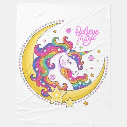 Unicorn Magic Fleece Blanket (Vorderseite)