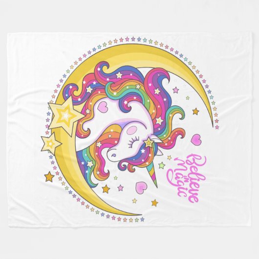 Unicorn Magic Fleece Blanket (Vorderseite (Horizontal))