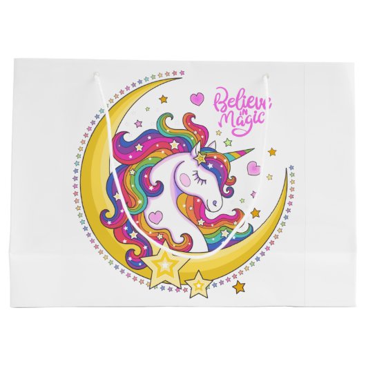 Unicorn Magic Gift Bags Große Geschenktüte (Rückseite)