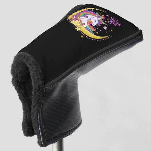 Unicorn Magic Golf Club Cover Headcover (3/4 Vorderseite)