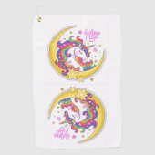 Unicorn Magic Golf Handtuch (Vorderseite)