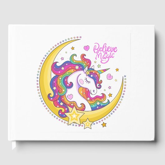 Unicorn Magic Guestbook Gästebuch (Vorderseite)