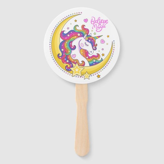 Unicorn Magic Hand Fans Fächer (Vorderseite)