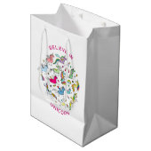 Unicorn Magic Kawaii Mittlere Geschenktüte (Vorderseite Schrägansicht)