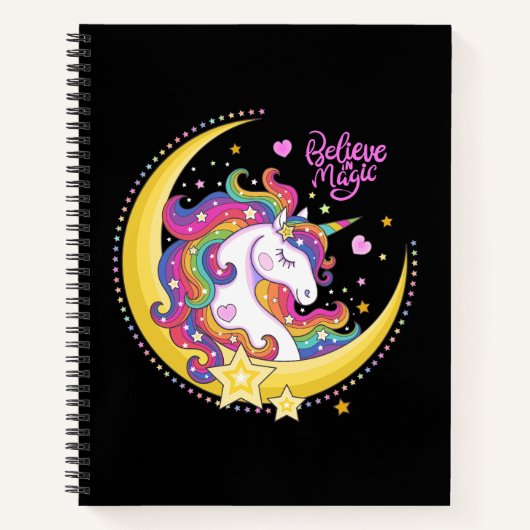 Unicorn Magic Notebook Notizblock (Vorderseite)