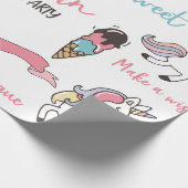 Unicorn Magic Party Geschenkpapier (Ecke)