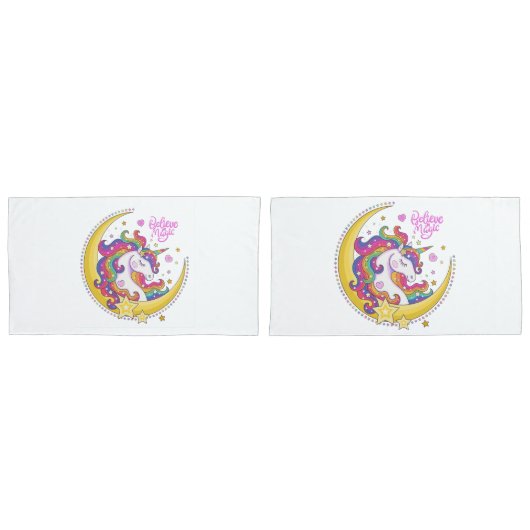 Unicorn Magic Pillowcases Kissenbezug (Vorderseite-Set)