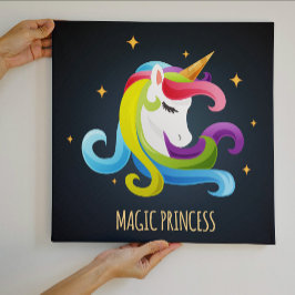 Unicorn Magic Princess Colorful Leinwanddruck