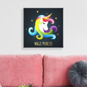 Unicorn Magic Princess Colorful Leinwanddruck (Insitu (Wohnzimmer))