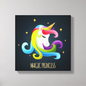 Unicorn Magic Princess Colorful Leinwanddruck (Vorderseite)