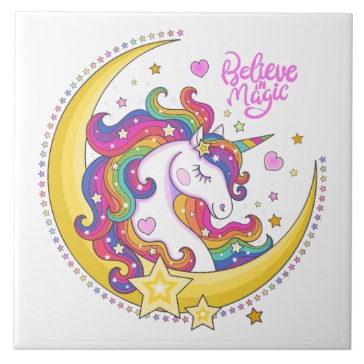 Unicorn Magic Tile Fliese (Vorderseite)
