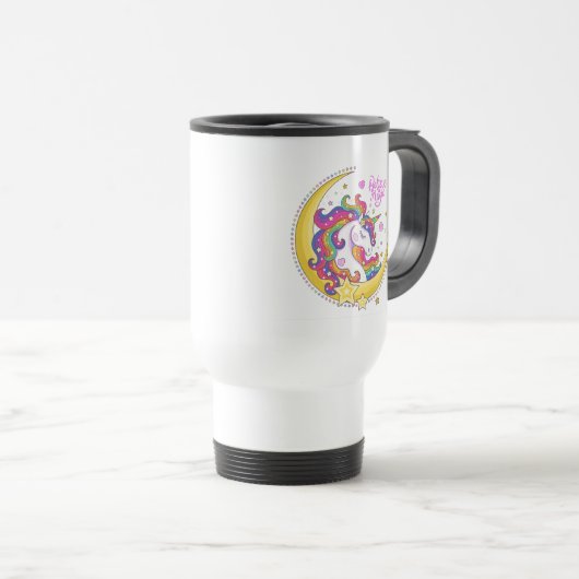 Unicorn Magic Travel Mug Reisebecher (VorderseiteRechts)