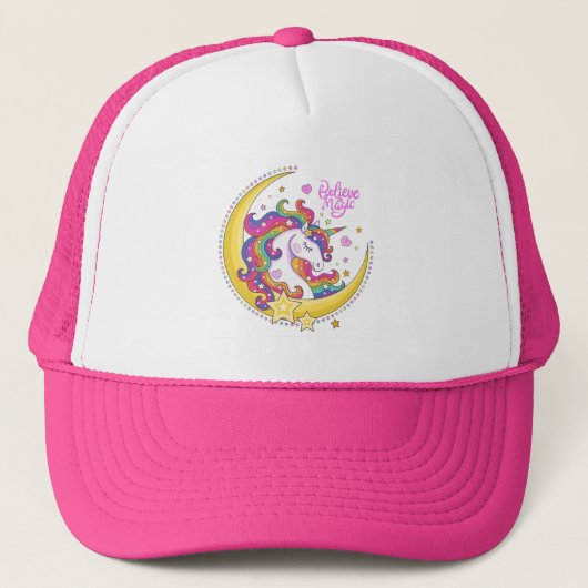 Unicorn Magic Trucker Hat Truckerkappe (Vorderseite)