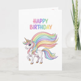 Unicorn Magical Birthday Card  Karte