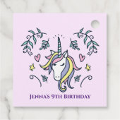 Unicorn Magical Birthday Geschenkanhänger (Rückseite)