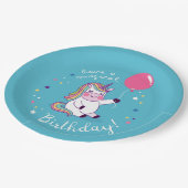Unicorn Magical Birthday Pappteller (Schrägansicht)