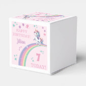 Unicorn Magical Birthday Party Geschenkschachtel (Rückseite)