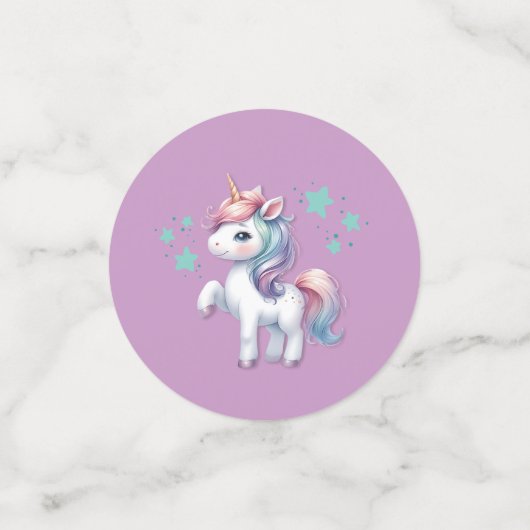 Unicorn Magical Birthday Party Konfetti (Klein Vorderseite)