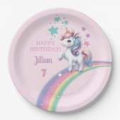 Unicorn Magical Birthday Party Pappteller (Vorderseite)
