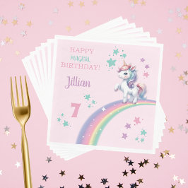 Unicorn Magical Birthday Party Serviette