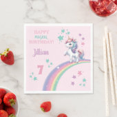 Unicorn Magical Birthday Party Serviette (Beispiel)
