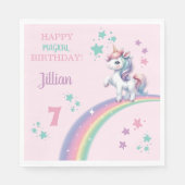 Unicorn Magical Birthday Party Serviette (Vorderseite)
