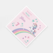 Unicorn Magical Birthday Party Serviette (Ecke)