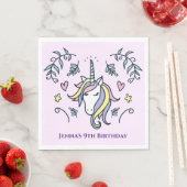 Unicorn Magical Birthday Serviette (Beispiel)