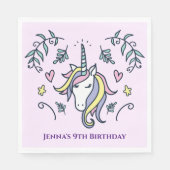 Unicorn Magical Birthday Serviette (Vorderseite)