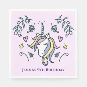 Unicorn Magical Birthday Serviette