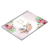 Unicorn Magical Creature Girl Daily Diary Notizblock (Linke Seite)