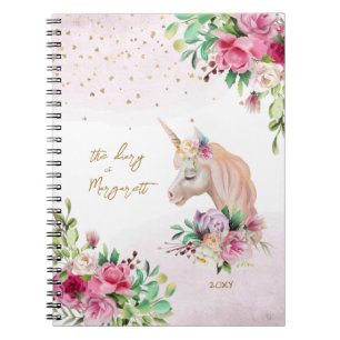 Unicorn Magical Creature Girl Daily Diary Notizblock