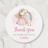 Unicorn Magical Day Birthday Party Geschenkanhänger (Vorderseite)