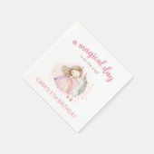 Unicorn Magical Day Birthday Party Serviette (Ecke)