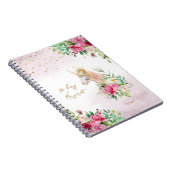 Unicorn Magical Illustration Girl Daily Diary Notizblock (Rechte Seite)